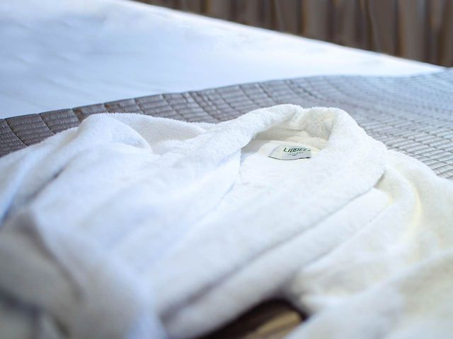 Comfy robe folded at the Beaufort Hotel
